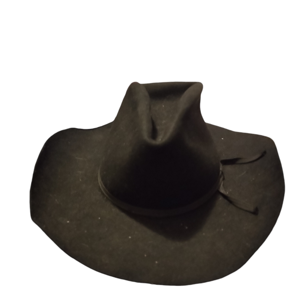 Wool felt custom-made Texas black cowboy hat